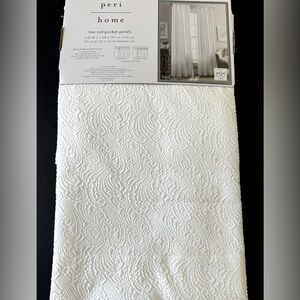 🎁Peri Home 2 Pack Rod Pocket Panel Set - 38” x 108” - Swirl MICROSCULPT - White